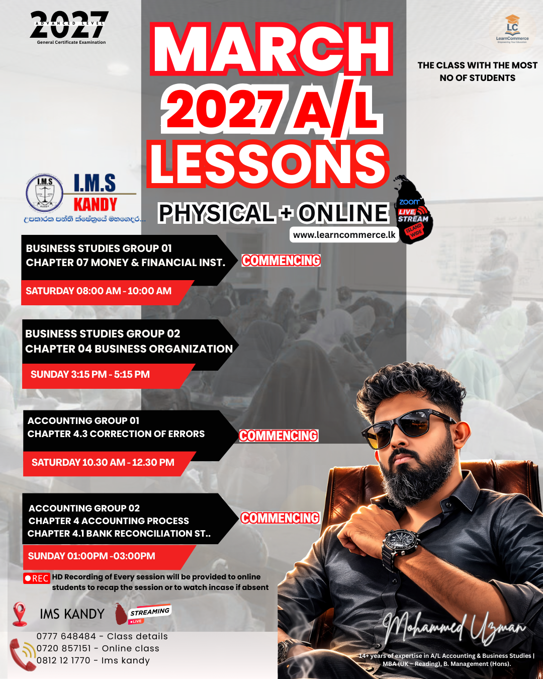 2027 MARCH LESSONS
