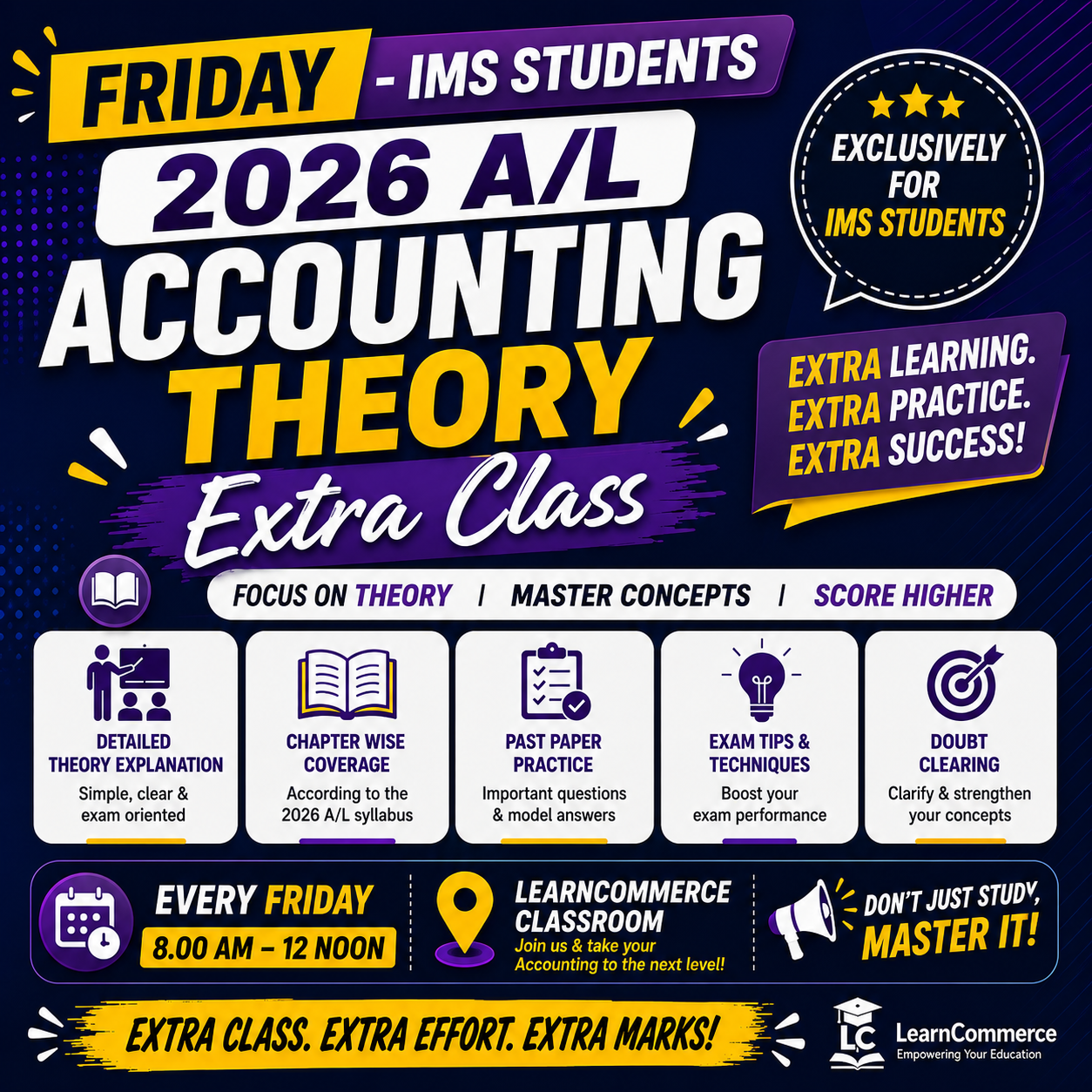 FRIDAY EXTRA ACCOUNTING THEORY CLASS FOR IMS STUDENTS